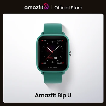 Нови Оригинални Смарт Часовници Amazfit Bip U Smartwatch 5ATM С Водоустойчив, Цветен Дисплей, Спортни Смарт Часовници с Проследяване за вашия Телефон Android и iOS