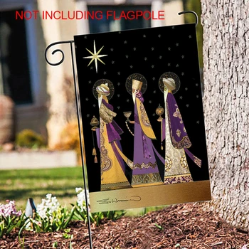 Нови Три Краля На Златната Звезда На Мъдреците Коледен Къща Градина Флаг Perfekt-Банер
