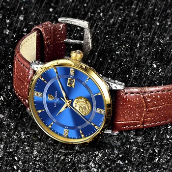 Новите Часовници за Мъже Ултра-Циферблат 7 мм Водоустойчив Часовник LIGE Дизайн Ежедневни Кожени Мъжки Часовници Най-добрата Марка на Луксозни Кварцови Часовници За Мъже