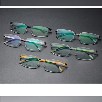 Новият Датски Марка 7422 Титанови Точки Мъжки Безвинтовые Очила За Вежди С Рецепта Леки Очила Gafas Компютърна Дограма