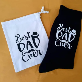 Новост! Най-добрият Татко Някога Подарък за Деня на Бащата Чорапи на персонален Подарък за Татко Потребителски Памучни Мъжки Чорапи с Чанта Подарък на баща ми на Рожден Ден