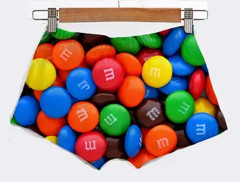 Обичай Шоколадови Бонбони във Формата На Копчета Сублимация Печат Женски Горещи къси Панталони
