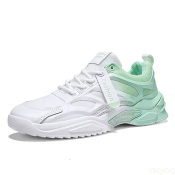 Обувки Мъжки Висококачествени Мъжки Маратонки Дишащи Бели Модерни Спортни Ежедневни Леки Пешеходни Обувки Размер Плюс 2022 Zapatillas Hombre