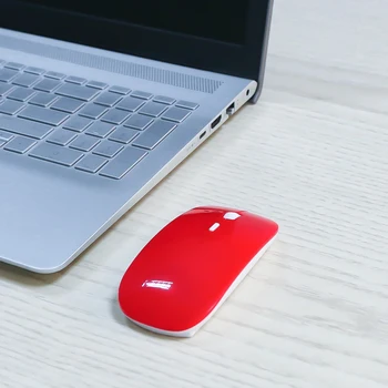 Оптична USB Безжична Мишка С 2.4 Ghz Приемник за най-Новата Супертонкая Тънка Детска Мишката За Macbook Mac Лаптоп За Игри
