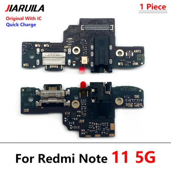 Оригинален USB Порт за Зарядно Устройство Конектор Конектор за Зарядно Устройство Такса Гъвкав Микрофон За Xiaomi Poco M4 Pro Redmi Note 11 11S 5G