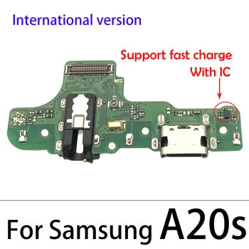 Оригинален Нов USB Конектор За Зареждане и Захранване на Порт Гъвкав Кабел За Samsung A10S A20S A30S A50S A70S A02S Конектор За Зареждане