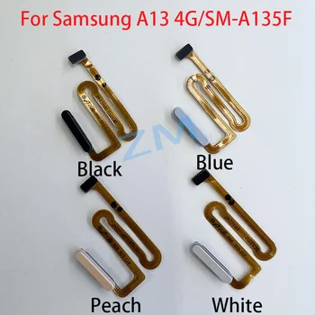 Оригинален Нов За Samsung A13 4G Сензор за пръстови отпечатъци Бутон за Връщане у Дома Бутон Меню Със Странично Захранване Выключением хранене Flex Touch ID За A135F
