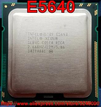 Оригиналния cpu Intel ПРОЦЕСОР Xeon E5640 SLBVC Процесор 2.66ghz 12 М 4-ядрен Сокет 1366 Безплатна доставка бърза доставка