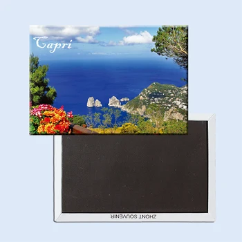 Остров Капри, разположен в Тиренско море, на залива на неапол в Италия Магнити за хладилник 21674 остров Курорт на сувенири