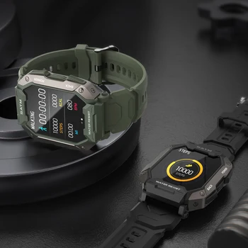 Открит Тракер Smartwatch 5ATM IP68 Водоустойчив С20 Мъжки Смарт Часовници Монитор Здравето 24 Спортни Режим 380 ма за IOS Xiaomi