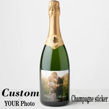Персонализирайте снимките си ЛОГО, етикет на бутилка шампанско, етикет за бутилка вино, персонализиран името на рожден Ден на кръщението на животно дълбоко в гората
