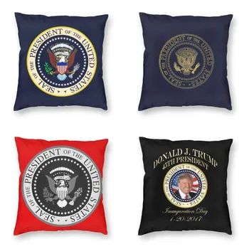 Печат на Президента на Съединените Щати Калъф за Възглавници Доналд Тръмп САЩ Гласуват на Изборите Хвърли Калъфка за мека мебел Декор Спални