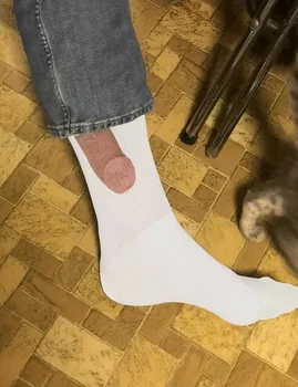 Покажи Забавни Чорапи за уголемяване на Пениса за Мъжете, Ново, Подарък за Коледа, Чорапи, Нов Пенис, Печат, Покажи Мъжки Чорапи, Забавен пенис, Дропшиппинг