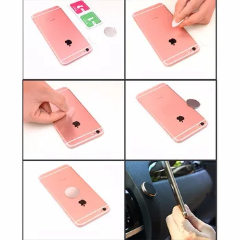 Покритие на Метални пластини в Автомобилния Держателе Телефон за Магнитни Автомобил на Притежателя на Телефона Стикер от Алуминиева Сплав за iPhone 12 Samsung Xiaomi