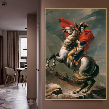 Портрет на Наполеон Картина върху Платно Класически Плакати и Щампи с участието на Наполеон Абстрактни Стенни Художествени Картини за Хола Домашен интериор