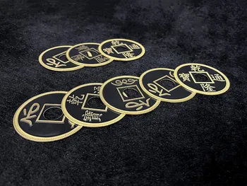 Призрак китайски монети (Сцена) на Оливър Меджик 55 мм Парлар Фокуси Трик Професионален Магьосник Магията на Илюзията Подпори