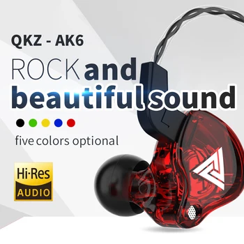 Продажба на едро по 20 парчета на QKZ AK6 Оригинални Hi-Fi Спортни Слушалки Музикални Слушалки С Микрофон Спортни Слушалки (на Дребно опаковка Кутия)