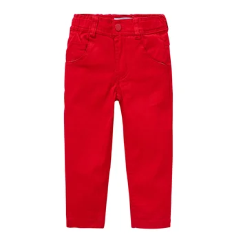 Продажби на дребно, Червени Панталони цвят каки за деца 1-4 години, Панталони за малки Момчета и Момичета, облекла в стил ретро, червени Ежедневни Панталони цвят Каки, прави Панталони