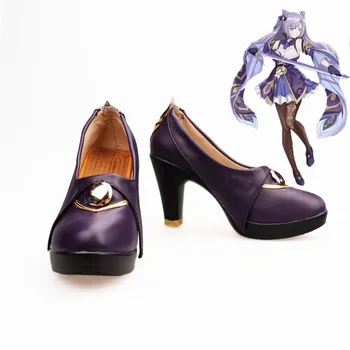 Проект KEQING Обувки За Cosplay Нова Игра Genshin Impact Cosplay Подпори Аниме Лолита Дамски Обувки За Поръчка Размер на 35-43 Безплатна Доставка