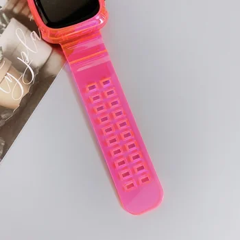 Прозрачен 2 в 1 TPU каишка Fitbit Versa 3 sense цветен прозрачен силикон каишка спортни часовници Versa 3 защитен калъф