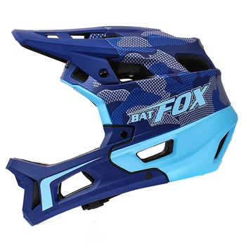Пълен каска BATFOX BMX За скоростно спускане с висока проходимост, интегрирана защита от падане, Оцветяване на главата, Напълно затворен каска ciclismo casco