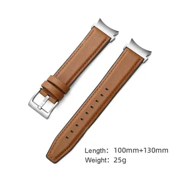 Ретро Каишка от Естествена Кожа За Samsung Galaxy Watch 4 44/40 мм Watch 4 Classic 42/46 мм висок Клас Каишка За Часовник от Телешка Кожа