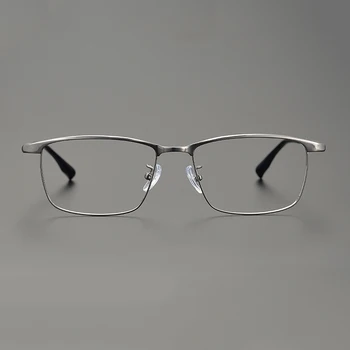 Ретро Чист Титан Рамки За Очила За Мъже 2022 Нов Ретро Рецепта Квадратни Дизайнерски Очила Рамки Късогледство Оптични Очила