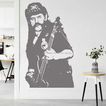 Рок-звезда стикер на стената електрическа китара хеви-метъл рап музика любовник начална дневна музикална зала декорация vinyl художествена стикер 19