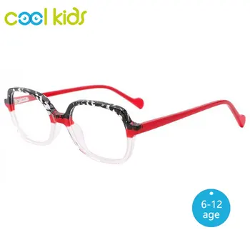 СТРЪМНИ деца детски рамки за очила 6-12 години Ацетатные Правоъгълни очила с Рецепта Лещи модни очила рамки за очила