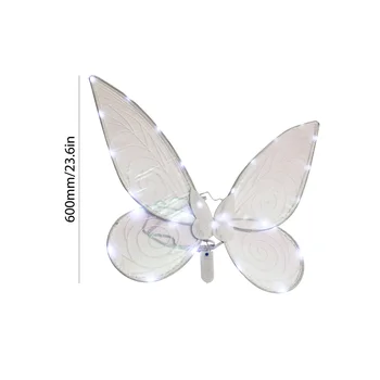 Светещи Крила На Ангел Изискани Детски Елегантни Изделия Подарък Пеперуда Крилата На Феите Украса Крила На Пеперуда Празничен Подпори За Парти