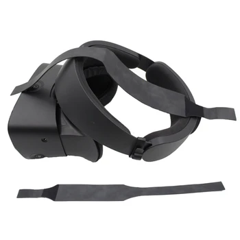 Сгъваема Слушалки Виртуална Реалност Аксесоари Игра Превръзка На Главата Мек Колан, Изкуствена Кожа Черен Стикер на Главоболие Каишка за Oculus Rift S