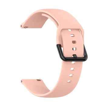 Силиконов Ремък За Часа на Samsung Galaxy Watch Active 2 40 мм 44 мм Смарт Часовници За Huami Amazfit bip спортен Часовник Каишка Аксесоари