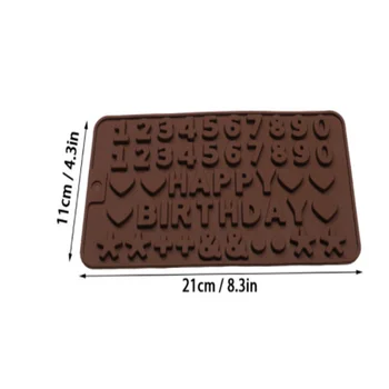 Силиконова Форма За шоколад, 26 Букви, Номер, Инструменти За Печене Шоколад, Антипригарная Силиконова Форма За Торта, Формата За Желе и шоколадови Бонбони, 3D Форма, Направи си САМ
