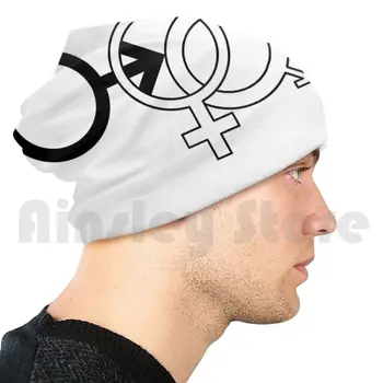Символ на Рогоносца (Бял) - Шапки Пуловер Шапка Удобна Рогоносец Hotwife Cuck на дама пика Cuckqueen Сексуално Бик