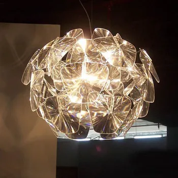 Скандинавски led окачен лампа, акрилни висящи Лампи Hope За Спални, дизайнерски лампа във формата на цвете, закрит хотелски окачен лампа