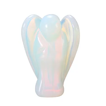 Сладък Ангел Форма Опалит Crystal Камък Лечебната Енергия Рейки Бижу С Висулка, Статуетка За Подарък, За Декорация На Дома Занаят Подарък