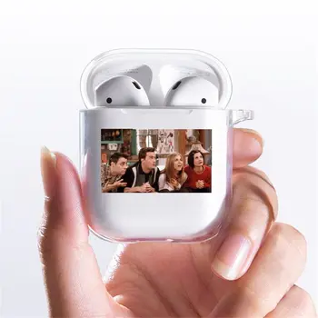 Сладък най-Добрите Приятели ТВ Шоу Калъф За Apple зарядно устройство ще захранване на Скоростната Калъф За AirPods 2 1 Мек Прозрачен Защитен Калъф Прозрачен Аксесоари