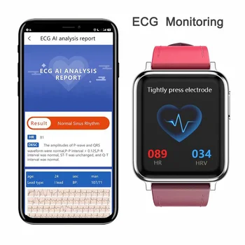 Смарт Часовници Мъжки ЕКГ ТОЧКИ за Мониторинг на телесната Температура, Сърдечната Честота, Кръвното Налягане Smartwatch Водоустойчив IP67 Фитнес Гривна
