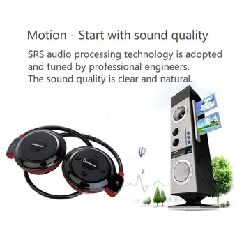 Спортни Безжични Слушалки Bluetooth Стерео Слушалки, Mp3 Музикален Плейър и Слушалки Слушалки Слот За Карти Micro SD Микрофон Високоговорител