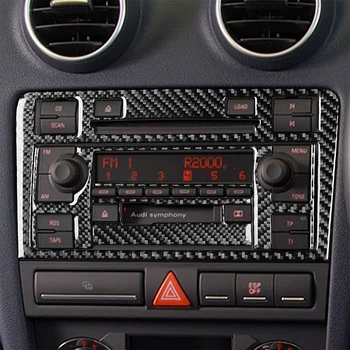 Стикер От Въглеродни Влакна, Аксесоари и Автомобилна Централна контролен Панел AC Радионавигационная Система за Управление на Накладки За Audi A3 S3 8P 2006 2007