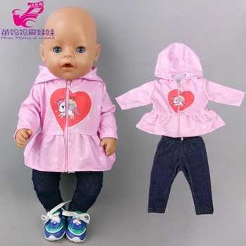 Стоп-моушън Облекло за 43 см Baby Born Кукла Кожени Облекла Rose Куклено Палто за 17 Инча Baby Doll Яке Зимни Дрехи Играчки