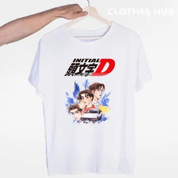 Тениска Drift с японското Аниме AE86 Initial D, Тениска с Кръгло Деколте и Къси Ръкави, Лятна Модни и Ежедневни Мъжки И Дамски Тениска Унисекс