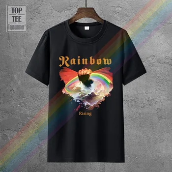 Тениска Rainbow Rising, Риза в стил хипи и Готически стил, Готически Дамски Риза в стил емо, Нова Hoody, Мъжка Тениска, Тениски в стил пънк-рок