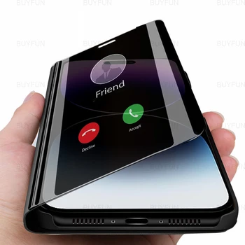 Умен Огледален Калъф За Телефон Apple iPhone 14 Pro Max i Phone 14 14Pro Max 14Plus магнитна поставка за награда калъф устойчив на удари калъф във формата на миди