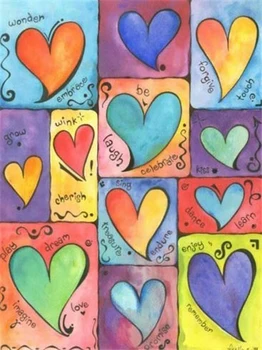 Цвят на Любовта Сърцето на Боята По Номера Набор от маслената Живопис За Възрастни САМ Комплекти Платно Рамка за Рисуване, за Оцветяване По Номера Декор