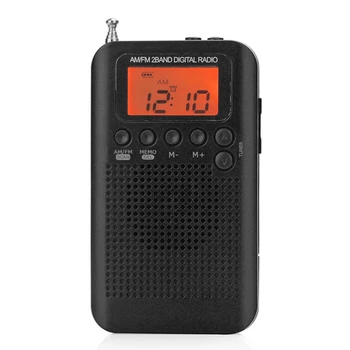 Цифрова Мини-Карманное AM FM-радио РЧР-104 с LCD дисплей 40 mm Говорител на Водача