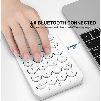 Цифрова клавиатура B. O. W Bluetooth, Безжична Мини Цифрова клавиатура за лаптоп / десктоп компютър / КОМПЮТЪР / лаптоп