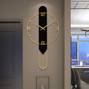 Цифрови Модерните Стенни Часовници, Класически Метални Луксозни Домашни Аксесоари За Хола Големи Часовници Стенни Декорации Horloge Murale