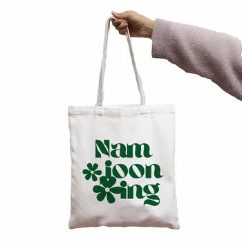 Чанта Namjooning Harajuku Kawaii С Принтом, Дамски Чанти-купувач, Бяла Женска Модна чанта-купувач, дамски чанти на рамо, чантата-тоут, Директна доставка