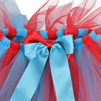 Червена/синя пола-пакет за момичета, детски празничен костюм за рождения Ден, детска нещо, 1, 2, костюм-пакетче, пола, за фотосесия на новородено-12 години